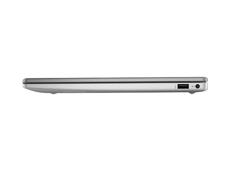 Side profile view of the turbo silver HP 245 G10 14-inch Notebook PC showing the USB and power ports at YourShoppy.com.