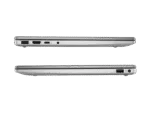 Side profile view of the turbo silver HP 245 G10 14-inch laptop showing USB, HDMI, and power ports at YourShoppy.com.
