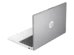 Turbo silver HP 245 G10 14-inch laptop viewed from the rear angle, showcasing its sleek design available at YourShoppy.com.