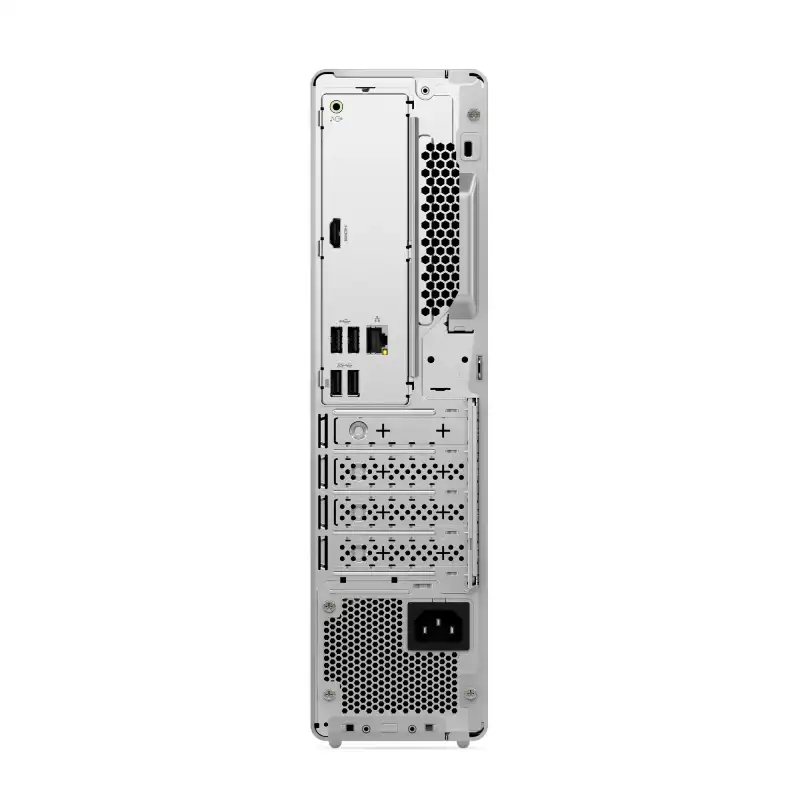 Rear view of Lenovo IdeaCentre 08IAS10 desktop PC showing connectivity ports, cooling vents, and power input at YourShoppy.co