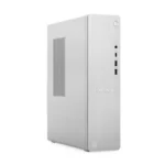 Lenovo IdeaCentre 08IAS10 tower desktop PC in white with front-facing ports and vertical ribbed design at YourShoppy.com.
