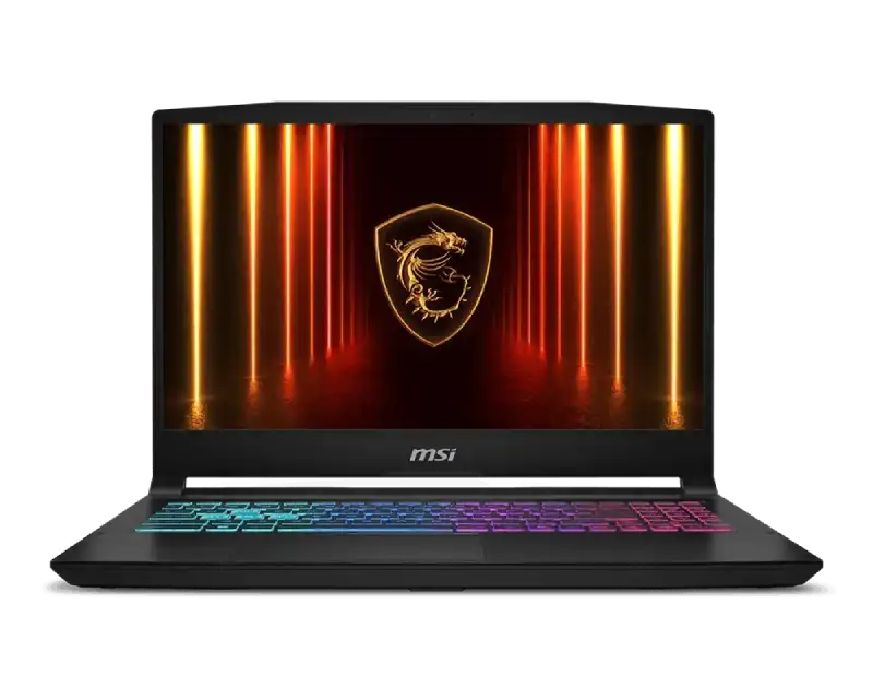 MSI Katana 15 HX B14WEK-111IN gaming laptop with a 15.6-inch display, RGB keyboard, and black chassis at YourShoppy.com.