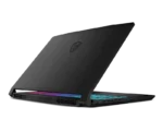 MSI Katana 15 HX B14VFK gaming laptop in black with RGB keyboard lighting visible from a rear-angled perspective at YourShopp