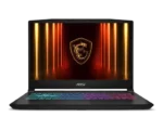MSI Katana 15 HX B14VFK gaming laptop with RGB backlit keyboard and MSI logo on screen, available at YourShoppy.com in Bangal