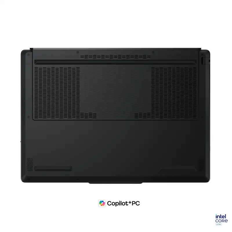 Bottom view of the Lenovo Legion 5 15IPH11 gaming laptop in Eclipse Black featuring ventilation grilles and rubber feet.