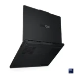 Lenovo Legion Pro 5 16IAX10H gaming laptop in Eclipse Black viewed from the rear, showing cooling vents and Legion branding.