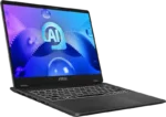 MSI Prestige 14 AI Evo C1MG-058IN business laptop in Stellar Gray with a 14-inch display and backlit keyboard at YourShoppy.c