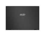 Stellar Gray MSI Prestige 16 AI Evo B1MG-054IN business laptop lid with the MSI logo centered, available at YourShoppy.com.