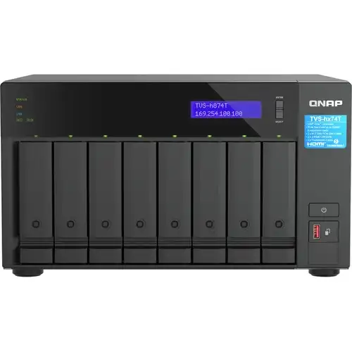 QNAP TVS-h874T-i7-32G 8-bay tower NAS with Intel Core i7 processor and 32GB RAM for high-performance data storage at YourShop
