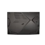 Bottom view of the MSI Thin 15 B13UC-125IN gaming laptop in Cosmos Gray showing ventilation grilles and rubber feet.