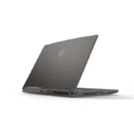 MSI Thin 15 B13UC-125IN gaming laptop in Cosmos Gray viewed from the rear angle, available at YourShoppy.com in Koramangala.