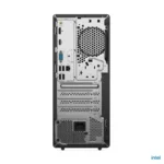 Rear view of Lenovo ThinkCentre neo 50t Gen 6 13BDS02K00 desktop tower showing I/O ports, cooling vent, and power connector.