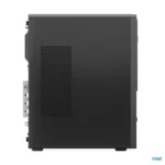 Side view of the black Lenovo ThinkCentre neo 50t Gen 6 13BDS02K00 tower desktop featuring a side panel ventilation grille.