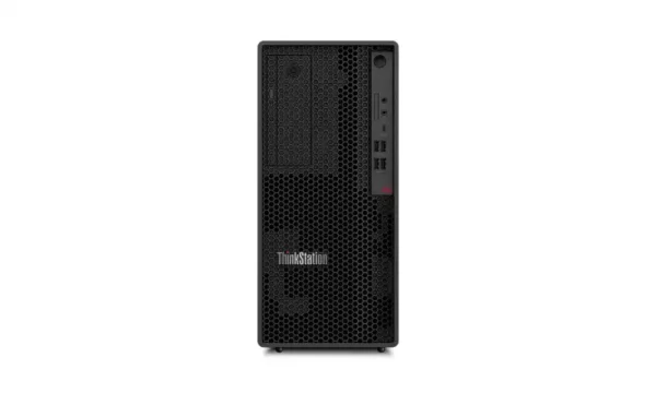 Lenovo ThinkStation P2 Tower Gen 2 30JQS0GF00 workstation featuring a black honeycomb front panel design at YourShoppy.com.