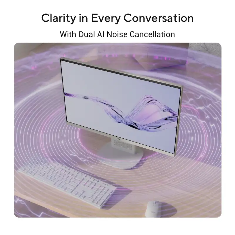 ASUS V200 All-in-One PC with a 23.8-inch FHD display and Dual AI Noise Cancellation technology at YourShoppy.com.