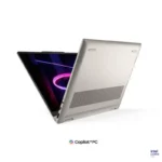 Lenovo Yoga 7 2-in-1 14IPH11 83TC007YIN laptop in Seashell color showing the underside and open OLED touchscreen at YourShopp