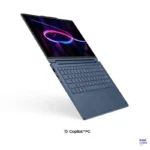 Lenovo Yoga 9 2-in-1 14IPH11 Cosmic Blue laptop with 14-inch OLED touch screen, Intel Core Ultra processor, and Copilot+PC.