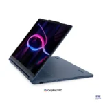 Lenovo Yoga 9 2-in-1 14IPH11 Cosmic Blue laptop with a 14-inch OLED touchscreen, Intel Core Ultra processor, and Copilot+PC.