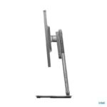 Side profile of Lenovo Yoga AIO 27IAH10 27-inch desktop featuring a sleek silver stand and adjustable QHD display at YourShop