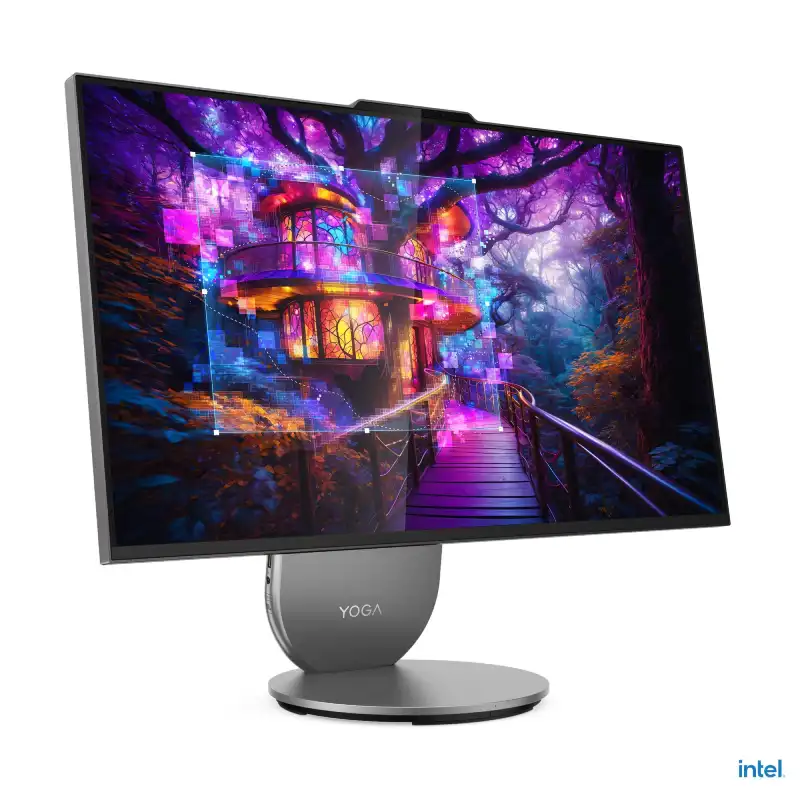 Lenovo Yoga AIO 27IAH10 F0J2005VIN | YourShoppy.com Lenovo Yoga AIO 27IAH10 F0J2005VIN all-in-one desktop with a 27-inch QHD display and sleek stand at YourShoppy.com.