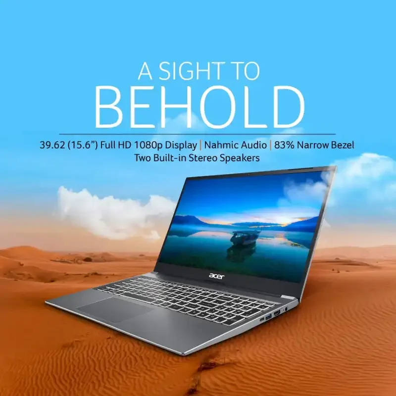 Acer Aspire Lite 15.6-inch Full HD IPS display with narrow bezels