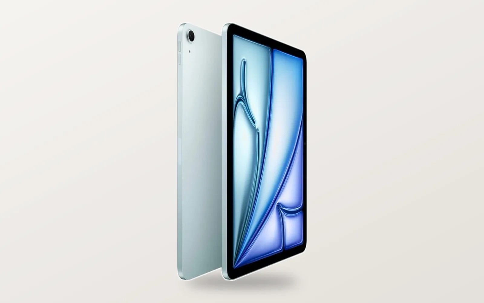 Apple iPad Air 11-inch M4 in Blue, front and back