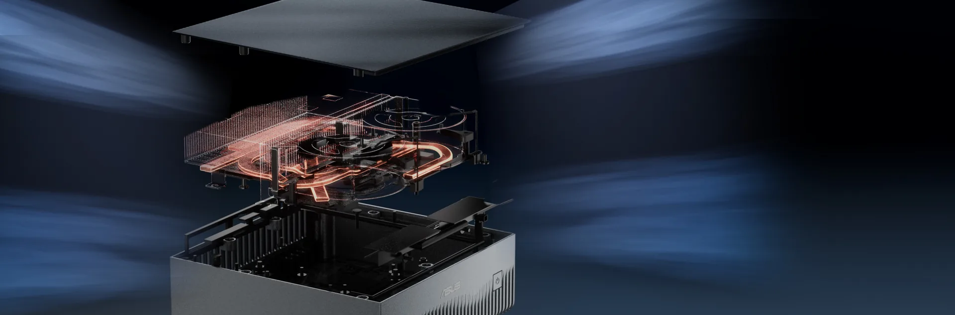 ASUS Ascent GX10 cooling design cutaway