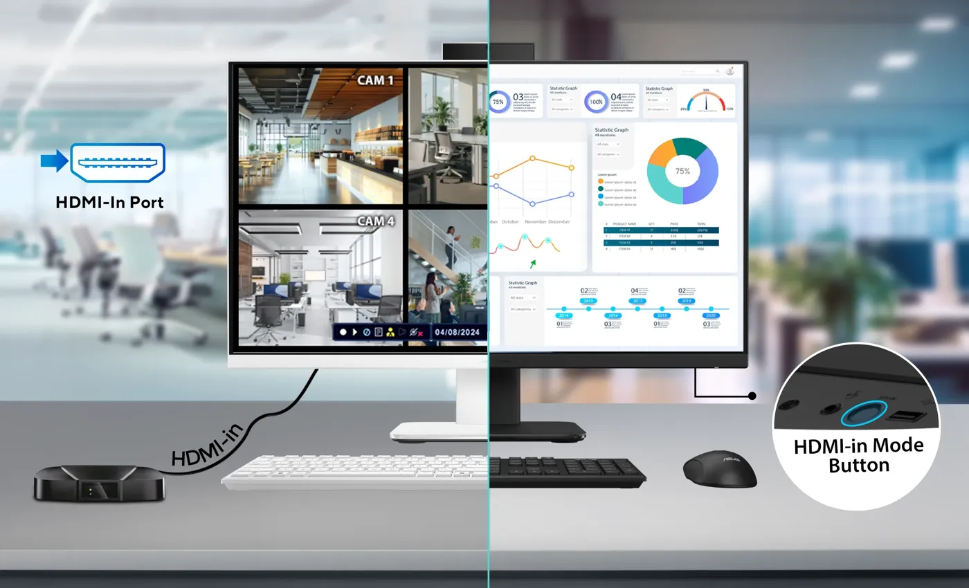 ASUS ExpertCenter P400 AiO HDMI-in mode for using it as a monitor