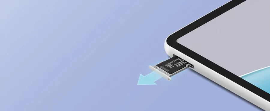 microSD card slot on the ASUS Pad