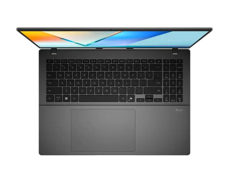 ASUS Vivobook S16 keyboard with number pad, seen from above