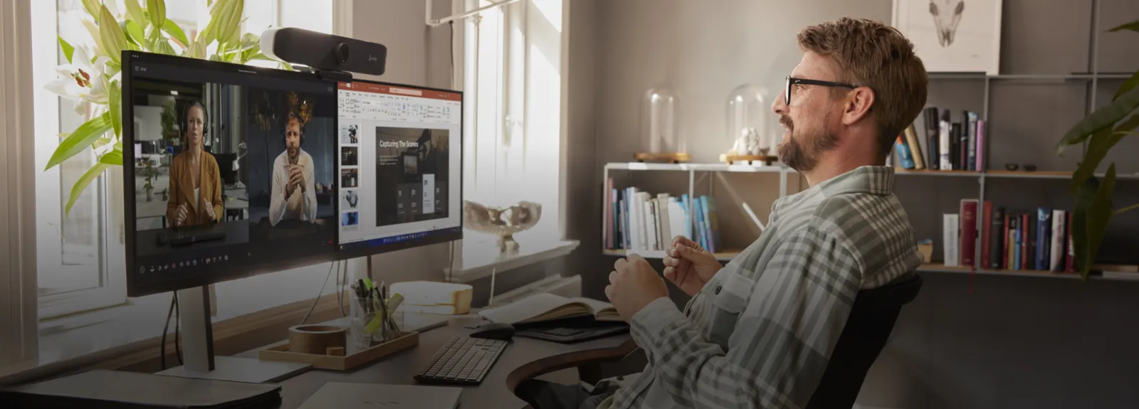 Video call on an HP EliteBook