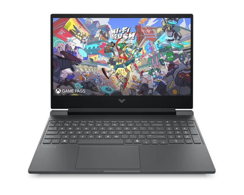 HP Victus 15 full-size keyboard with number pad