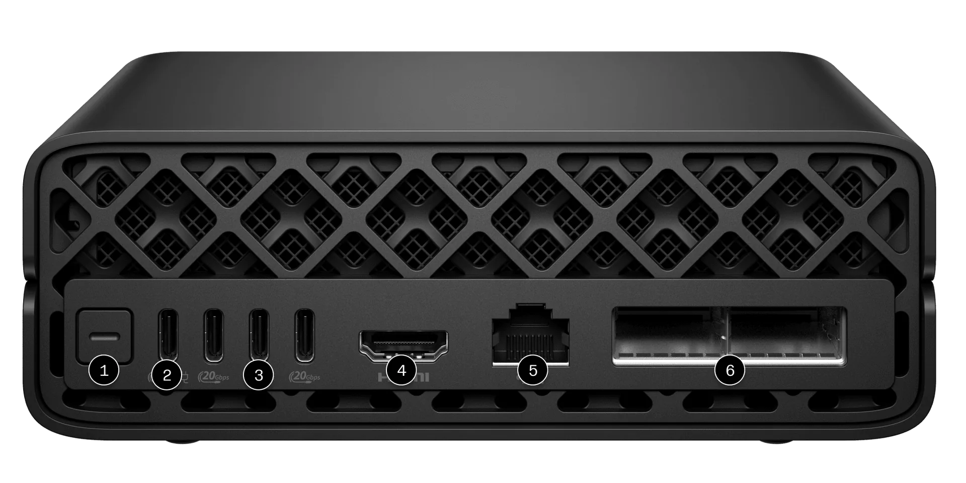 HP ZGX Nano AI Station rear ports