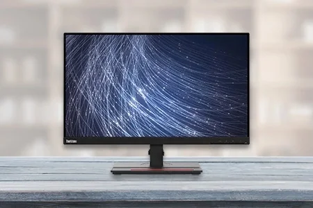Simple Lenovo monitor on a desk
