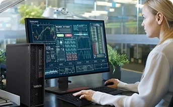 Lenovo ThinkVision monitor in an office
